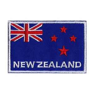 &Eacute;cusson Patche Drapeau Nouvelle Z&eacute;lande N&eacute;o Z&eacute;landais Rugby Patch Brod&eacute; A Coudre (Naga.Hitam, neuf)