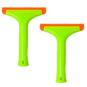 Raclette de fen&ecirc;tre en silicone, 2 pi&egrave;ces, raclette de fen&ecirc;tre, petite raclette de douche, raclette de fen&ecirc;tre, raclette de voiture en silicone pour vitres de voiture, miroirs, vitres, cuisines (vert) (Yitobici-EU, neuf)