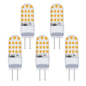 Bonlux 12V G6.35/GY6.35 Lot de 5 ampoules à LED 3,5 W Angle d'éclairage 360 ° Remplace ampoule halogène 35W pour meuble bas de bureau Éclairage non variable, blanc chaud, G6.35, 3.50W (hewnmnsa, neuf)