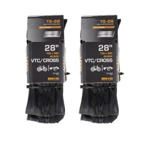 Bike Original - Pneu VTC/Cross 700x38C - Tringles Souples Renforcées - Adhérence Optimale - ETRTO 40-622 - Pression Max 5.5 Bars - Lot de 2 - Idéal pour Vélos 700/28 Pouces (ADDONE SAS, neuf)