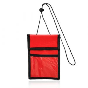 COYUN 1 pcs Pochette tour de cou pour homme, Pochette Tour de Cou Voyage, cachée antivol pour passeport, Sac de Passeport pour Femme Homme Imperméable Porte-Passeport avec Bandoulière Réglable, rouge (HLWA RETAILS LTD UKSTORE, neuf)