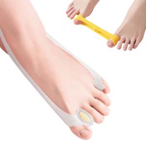Nimisyra 2 Pi&egrave;ces Ensemble de Correcteur D'hallux Valgus,S&eacute;parateur et correcteur d'oignon Avec Talonnette, Bande D'entra&icirc;nement pour le Gros Orteil, Teurs Doigts de Pieds Confortables &agrave; Porter (xianxiongyi, neuf)