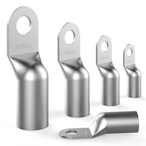AUPROTEC Lot de 2 cosses de câble tubulaires 70 mm² - Diamètre du trou M10 - Connecteurs de câble SC non isolés en cuivre étamé (AUPROTEC, neuf)