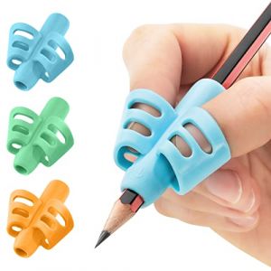 Stylo Lot de 3 Grippies Aide &eacute;criture, Guide Doigt Ecriture Enfant - Pencil Grips for Kids Ergonomique Aide Ecriture Pour Enfant Adulte Besoins (Styrenic Solutions, neuf)