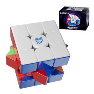 Moyu WRM V10 Cube de Vitesse, 88 Magnets Cube Magique Magnétique 3x3, moyu v10 Puzzle Cube adapté aux entraînements de compétition et aux Cadeaux d'anniversaire(Ball - Core UV Version) (MoYu FR, neuf)