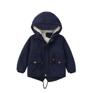 Nemopter Doudoune Enfant Gar&ccedil;on Manteau Gar&ccedil;on Chaud Blouson &agrave; Capuche Hoodie Parka Doublure Polaire Epais Veste d'Hiver pour B&eacute;b&eacute; Gar&ccedil;on Fille (Nemopter, neuf)
