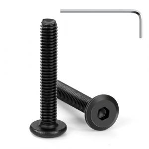 Tunejoy 20 Pièces Vis à Tête Plate M4 x 25 mm Noir Vis à Six Pans Creux en Acier Inoxydable A2 V2A Boulons de Meubles Hexagonale avec Clé Allen Filetage Complet (HYPER SHOP SRL, neuf)