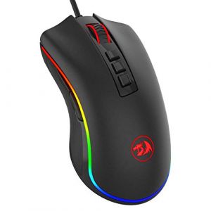 Redragon M711 Cobra Souris de Jeu avec 16,8 Millions de Couleurs RVB et rétroéclairage, 10 000 DPI réglables, Prise en Main Confortable, 7 Boutons programmables (Le Noir) (Radioddity France, neuf)
