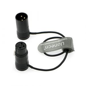 Uonecn Câble audio profil bas 3 broches XLR mâle vers femelle pour microphones, caméras, tables de mixage, enregistreurs 30 cm (Uonecn, neuf)