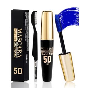 5D Mascara Volume et Longueur Bleu, Mascara Extension de Cils Effet Volume,Waterproof et Longue Tenue avec une Définition Précise, Not Blooming Eye Lashes Thick Curling Maquillage pour Femmes-04 (Lestpola Ltd, neuf)
