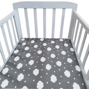 Odot Drap Housse pour Lit de B&eacute;b&eacute;, Coton Draps Housses Enfants Respirant Douce Extensible Prot&egrave;ge Matelas pour Fille et Gar&ccedil;on, Lit B&eacute;b&eacute;, Berceau, Lit Parapluie (150x80cm,Nuages) (Odot, neuf)