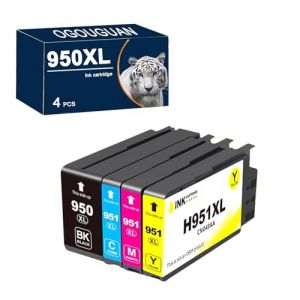 Ouguan 950XL 951XL Compatible Cartouches d'encre Remplacement pour HP 950 951 950XL 951XL pour Officejet Pro 8600 8615 8100 8610 8620 8600 8630 8640 8660 8625 251dw 276dw (Noir Cyan Magenta Jaune) (Zhuhai ouguan Electronic Technology Co., Ltd, neuf)