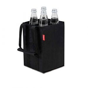 achilles Sac &agrave; Bouteilles pour 4 Bouteilles de 1,5 Litre, Sac de Transport avec s&eacute;parateurs pour Bouteilles, Sac &agrave; provisions avec 4 Compartiments, 17 cm x 17 cm x 27 cm (Noir) (achilles concept - Prix ttc, neuf)