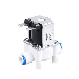 fivekim Électrovanne en Plastique 220V 1/4"Tuyau de Tuyau Connexion Rapide Purificateur d'eau Fontaine d'eau Potable de contrôleur de Pression Robinet d'entrée d'eau à Deux Points à Connexion Rapide (Tanmo, neuf)