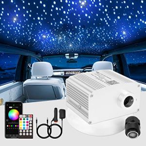 CHINLY Bluetooth 10 W RGBW Twinkle LED Fibre optique Star Kit de plafonniers APP/t&eacute;l&eacute;commande 550 pi&egrave;ces * 0.75mm * 4 m pour la maison/voiture (CHINLYUK, neuf)