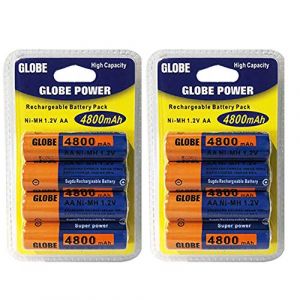 Lot DE 8 Piles ACCUS Batteries AA LR06 1.2V NI-MH Rechargeable Battery Mignon 4800mAh | REMPLACE Les Piles AA 1.5V | AA LR06 LR6 R06 R6 H06 H6 2A |Jouet TELECOMMANDE Lampe Voiture ETC... (AA 4800mAh) (✪ UN VENDEUR FRAN&Ccedil;AIS ✪, neuf)