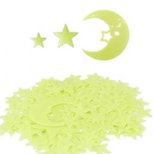 Lot de 421 autocollants 3D phosphorescents &eacute;toiles et lune pour chambre d'enfant, autocollants muraux &eacute;toil&eacute;s dans l'obscurit&eacute; pour plafond, &eacute;toiles autocollantes ciel &eacute;toil&eacute; pour chambre d'enfant (YanTaiZongMaoDianZiShangWuYouXianGongSi, neuf)