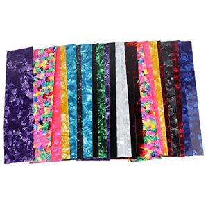Yililay sélection de Guitare Sheets Punch Bricolage Musiciens Pick Celluloid médiator Bandes Epaisseur 0,50 0,73 0,90 mm Cadre de Montage Anneau 25PCS Couleur aléatoire (Tuchegs, neuf)