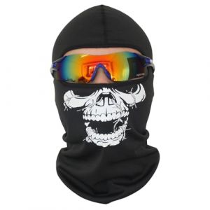 Tomedeks 1 Pièces Cagoule Moto, Cagoule Intégrale Pour Homme Et Femme, Protection Solaire, Skull Masque Respirant Pour Ski Et Moto Pour Halloween, Cosplay, Sports De Plein Air, Cyclisme(D) (Tomedeks-FR, neuf)