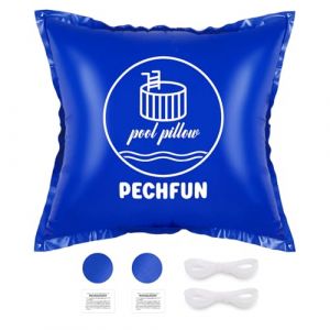 Pechfun Coussin Piscine Hivernage, 120&times;120cm Coussin Hivernage Piscine Hors Sol, avec Valve de S&eacute;curit&eacute; et Double Couture, Kit de r&eacute;paration Inclus, Carr&eacute; (Greencao, neuf)