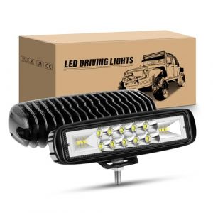 RIGIDON 2 Pcs Phare de Travail led, 6 pouces 24W Projecteur LED Voiture 12V 24V Phares longue port&eacute;e LED Feux de Travail pour 4x4 Offroad Camion Tracteur SUV Quad Vehicule, 6000K feu antibrouillard (JIANDAO, neuf)