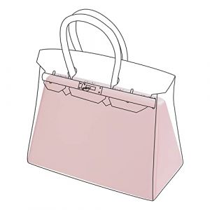 DGAZ Soie Coussin de Sac à Main Pour Sac à Main de Luxe Birkin 25/30/35/40, Organisateur de Sac à Main Soie, Femmes Organisateur de Sac à Main (BK35, Rose) (DGAZ fr.Store, neuf)