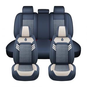 Jialuode Housses de si&egrave;ge de Voiture, Protections de Si&egrave;ge Auto 5 Si&egrave;ges, Housses de Si&egrave;ge Auto-Universel pour Convient &agrave; la Plupart des Voitures, SUV, camions, M139 Bleu (maiduoshen123, neuf)