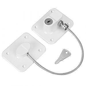 Securite Fenetre Enfant,Fermeture Frigo Porte,Verrou de sécurité pour enfants,Sécurité Et Protection Enfant,Serrure de la Porte du Réfrigérateur,Bloque Verrou Porte Réfrigérateur Cabinet Fenêtre (QANEASS, neuf)