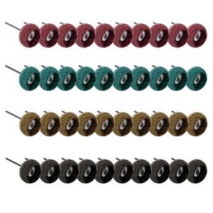 Lot de 40 roues de polissage abrasives pour outil rotatif Dremel, meuleuse d'établi à bois, grain 80/150/240/300/400 (Gudingdang, neuf)
