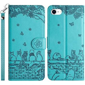 TOUCASA Coque pour iPhone SE 2020/iPhone 8/iPhone 7 (4,7 Pouces), Housse Etui Portefeuille Cuir, Fermeture Magn&eacute;tique &agrave; Clapet [Fonction Support] Flip Case pour iPhone SE 2020/8 / 7 (Bleu) (Mltour-EU, neuf)