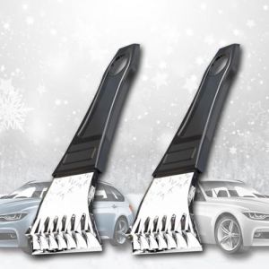 Grattoir Pare Brise Voiture, 2 Pcs Neige Gratte Pare Brise, Gratte-Glace Pare Brise Vitres, Neige Gratte Pare Brise Voiture Professionnel Raclette, Grattoir &agrave; Glace Raclette Pare Brise Voiture (DIDIhouse, neuf)