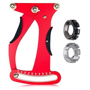 mizikuu Jauge de Tension de Rayon de Vélo, Tensiomètre de Bicyclette avec 2 Cle a Rayon Outil de Mesure de Tension pour Rayons de vélo en Alliage Al CNC pour Vélo Roue Rayons Fabrication ou Correction (JINJIE LIMITED, neuf)