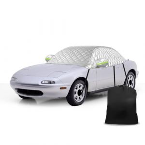 Demi-Housse Voiture Remplacement pour Mazda MX-5 Miata MK1 MK2 MK2.5 NA/NB 1989-2005, Couverture de Voiture de Protection de Toit Souple &eacute;tanche pour Tous Les Temps, Anti-gr&ecirc;le et Anti-Neige (lampewh, neuf)