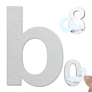 Ywonoby Num&eacute;ro de maison ext&eacute;rieur moderne bross&eacute;e，75mm Num&eacute;ro de porte autocollant en acier inoxydable，Plaque de num&eacute;ro de maison et Num&eacute;ro de Boite aux Lettres ，Argent (b) (uuhouse, neuf)