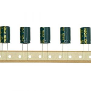 HUABAN 10 pi&egrave;ces 63V 1000UF 16x25mm Condensateur &eacute;lectrolytique aluminium &agrave; enfichage Haute Fr&eacute;quence LOWESR avec gaine thermor&eacute;tractable verte 63 Volt 1000 UF (SHEN ZHEN ERIC ELECTRONICS TECHNOLOGY LIMITED, neuf)