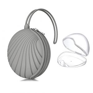 Smlpuame, Bo&icirc;te &agrave; T&eacute;tine en Silicone B&eacute;b&eacute; pour 2 Sucettes. Duo avec Capacit&eacute; pour 2 Sucettes. Pochette pour Sucettes, avec Anse Flexible, Gris (CHENYIMEI, neuf)