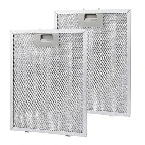 Lot de 2 filtres à graisse métalliques pour hotte aspirante, 320 x 260 mm, filtre à graisse universel pour hotte aspirante de cuisine (MENAYODA, neuf)