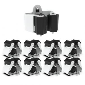 3-H Supports Mural Balais 8 Pi&egrave;ces, Accroche Balai Mural en Acier &agrave; Ressort de 0,7 mm d'&eacute;paisseur | avec Mat&eacute;riel de Montage | Porte Balais Mural pour Buanderie, Jardin, Garage, Cuisine (IGLAMOUR STORE, neuf)