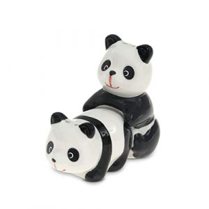 Salière et Poivrière Amusantes en Porcelaine - Distributeur d'Épices Impertinent - Cadeau de Pendaison de Crémaillère, de Mariage, d'Anniversaire pour les Couples (Pandas) (alexpura, neuf)