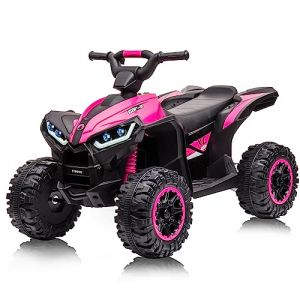 Quad Electrique Enfant 12V, Voiture Électrique avec Télécommande, LED, MP3, Bluetooth, 2 Vitesse pour Enfants 3-6 Ans (ZSHIC LTD, neuf)