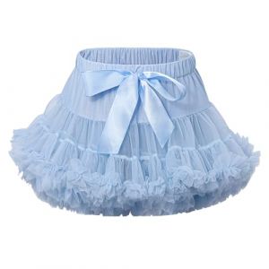 LACOFIA Jupe Tutu en Tulle B&eacute;b&eacute; Fille Princesse Tutu Pettiskirt pour Enfant Mini Jupe &agrave; Bulles pour la F&ecirc;te et la Danse Bleu Clair XS 0-12 Mois (Lacofia, neuf)