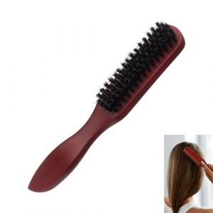Brosse Plaquante Cheveux Poils de Sanglier pour Hommes et Femmes, Brosse &agrave; Barbe Professionnelle Ergonomique en Bois pour Chignon, Coiffure Lisse, Massage Cuir Chevelu, Soin Brillance Naturelle (lushanxianyafengshangmaoyouxiangongsi, neuf)