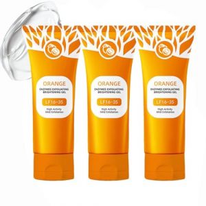 Orange Exfoliating Brightening Gel, Gel Exfoliant Visage Et Corps, Gommage Corps Exfoliant, Gelee Eclaircissante Gommage, Gentle Exfoliating Orange for Face, Orangé Enzyme Exfoliating Gél (3PC, 50g) (FEIBAO&-Wu, neuf)