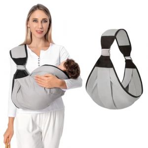EJRUP Porte Bebe 1 Pi&egrave;ce Porte-b&eacute;b&eacute; Gris Quatre Saisons, &Eacute;charpe B&eacute;b&eacute; Simple pour Sorties (Anilalowbility, neuf)