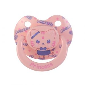 Sucette en silicone pour l'anxi&eacute;t&eacute; adulte : grand bouclier mignon Paci pour dormir &ndash; Grand mamelon princesse et chat Binky Rose (KILIGSPACE, neuf)