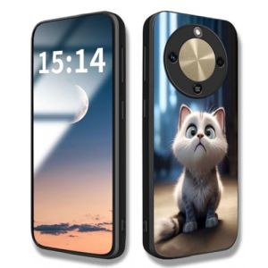 WBWONE &Eacute;tui pour Huawei Honor Magic 8 Lite / Magic8 Lite Coque, Cover de Joli Motif de Chat, Cadre Souple Silicone TPU Anti-Choc R&eacute;sistant Aux Chocs Housse Case - Chat Blanc (Welldan, neuf)