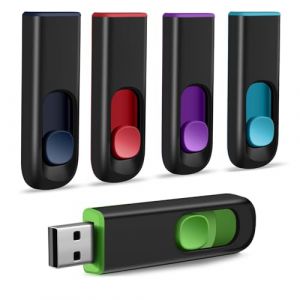 MAKACTUA Clé USB 2.0 8Go Lot de 5 USB Flash Drive Rétractable Mémoire Stick Stockage Données Pendrive, Clé USB 2.0 Memory Stick Flash Drive Rouge (MAKACTUA, neuf)