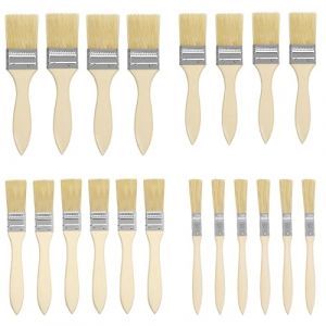 Kurtzy Lot de 20 Pinceaux Peinture 5,08 cm, 3,81 cm, 2,54 cm et 1,27 cm - Pinceau Peinture Plat Professionnel avec Manche en Bois - Pinceaux pour Peinture Murale Vernis Colles Bricolage (Tinyyo Europe, neuf)