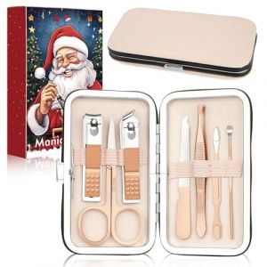 Trousse Manucure Femme,Kit Manucure,7 Pièces Set Manucure,Kit Manucure Homme,Trousse Manucure Homme,Set De Manucure,Kit Coupe Ongle Homme,Trousse Manucure,Coffret Manucure Femme,Kit Manicure,Or Rose (zhu shi bin, neuf)