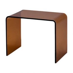 MagiDeal Table d'appoint en acrylique, Table basse en acrylique, meubles de salon, Table basse de bureau, Table à thé en acrylique, Table d'appoint en, Brun (Grand Plaisir 360, neuf)